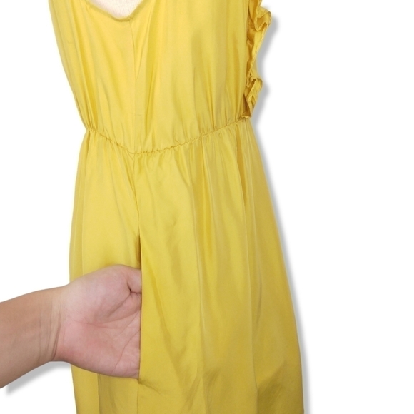 Anthropologie Maeve Yellow Silk Sleeves Dress Size Small 💛 - Picture 7 of 11